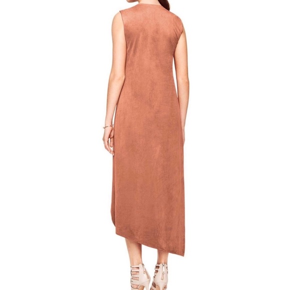 BCBG Trar Faux Suede Sleeveless Ruffle Front Dress - Picture 2 of 12